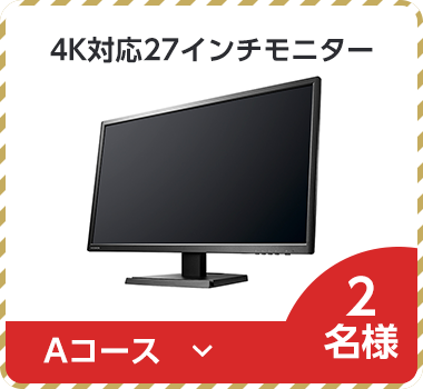 4K対応27インチモニター Aコース 2名様