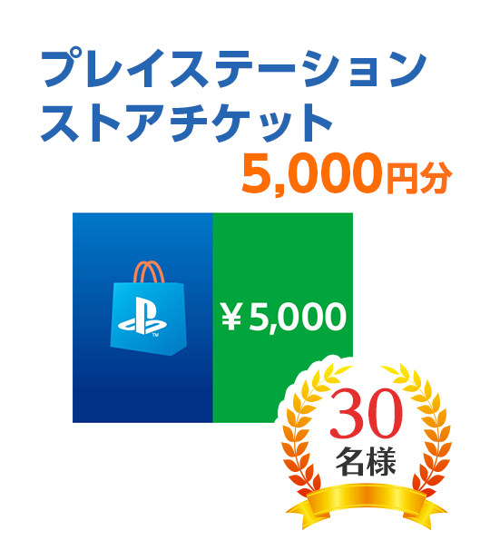 プレイステーション ストアチケット 5,000円分 30名様