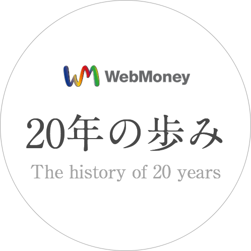 WebMoney　20年の歩み　The history of 20 years