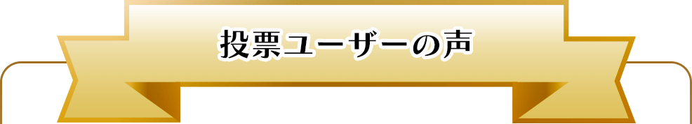 投票ユーザーの声