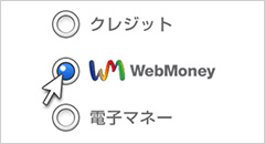 インターネットショッピングのお支払い方法でWebMoneyを選択します。