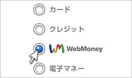 お支払い方法でWebMoneyを選択します