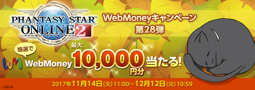 『ファンタシースターオンライン２』WebMoneyキャンペーン第28弾