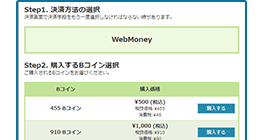 お支払いでWebMoneyを選択"